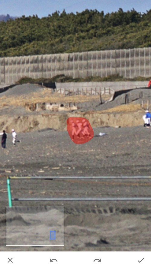除去したい対象をなぞる②