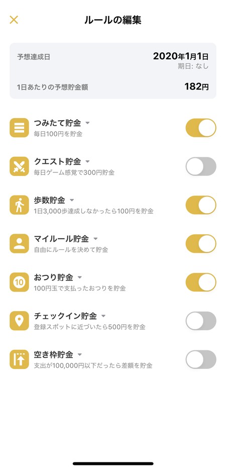 様々な貯金ルール