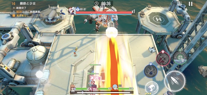 右下のコマンドから射撃アクションが繰り出せる