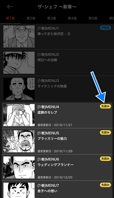 先読みマーク