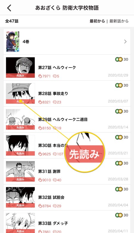 先読みマーク