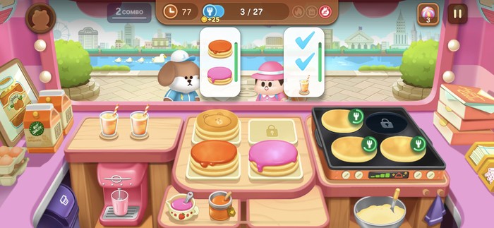 序盤はパンケーキ屋さんを運営