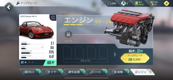 資金投資によって性能が上昇