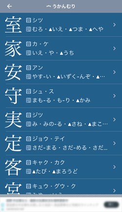 つくりで漢字を調べられることも可能