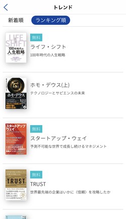ビジネス書のランキングも把握できる