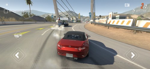 美しい車でレース