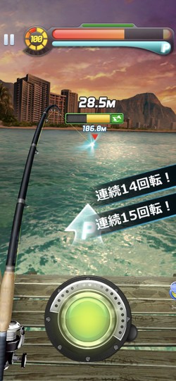 面白い魚とのバトルが味わえる